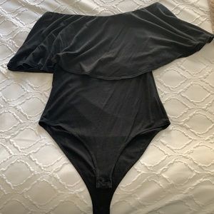 Off the shoulder black bodysuit by Soprano size M.